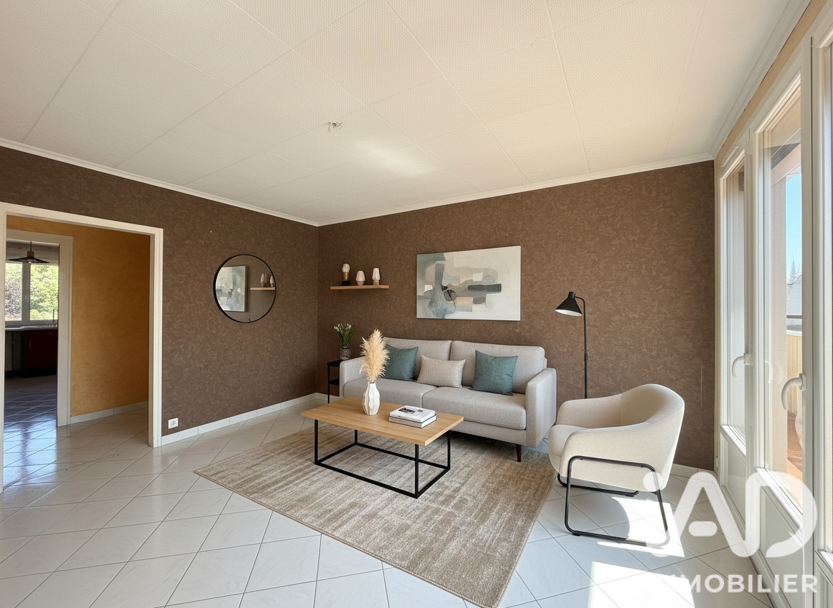 Vente appartement à Bernay (27300) : appartement 3 pièces 67 m² - 2085485